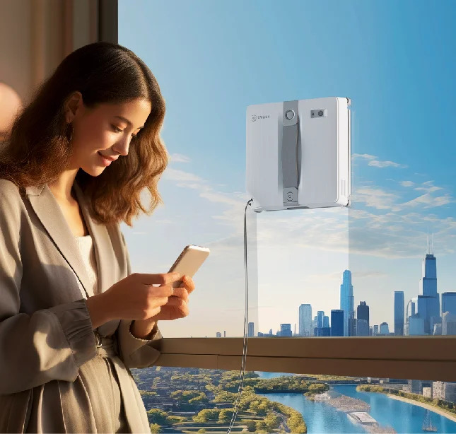 ECOVACS WINBOT MINI - 3 režimy čištění
