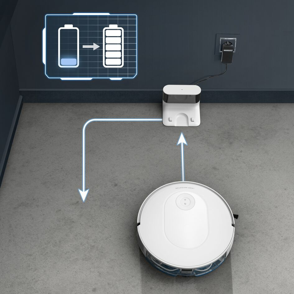 Kontinuierliche Reinigung bis zu 120 Minuten mit einer einzigen Ladung Rowenta X-PLORER S70+